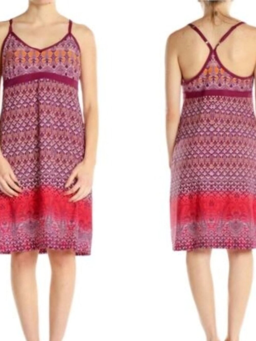Athleta NWOT XS Racerback Empire Waist Lightly Padded Cup Stretch Athletic Dress